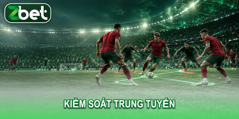 Các tiền vệ trưởng thành phối hợp trong cấu trúc pressing bóng đá